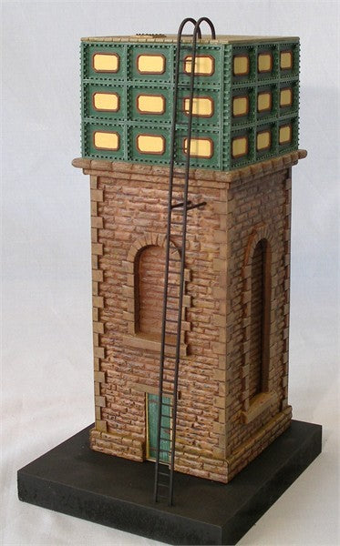 Square stone water tower