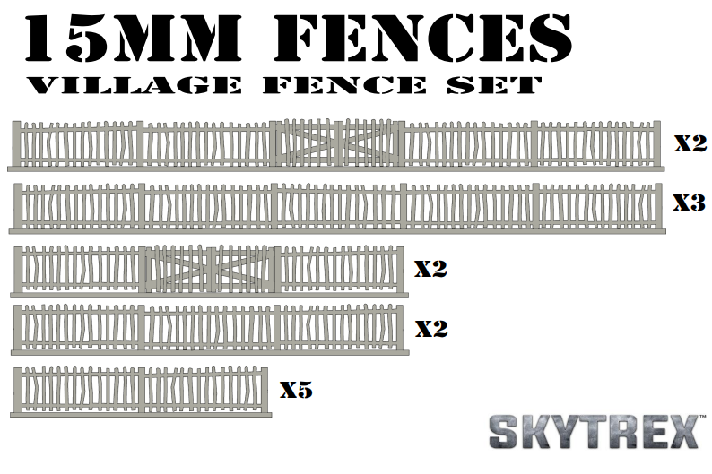 Assorted Village Fences (15mm)